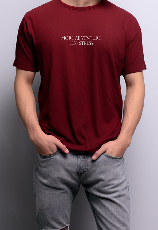 MTQ64 Third Day T shirt kaos distro jepang instacool kaos graphic tulisan "more adventure" merah maroon