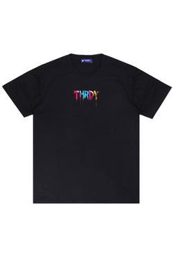 MTR17 Kaos T-Shirt Pria Instacool unisex "Thrdy multicolor drip" hitam