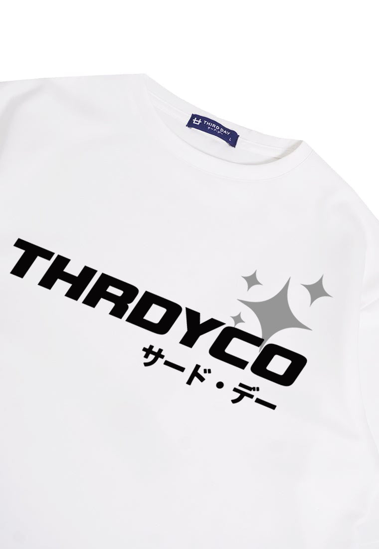 MTR51 Kaos Oversize Gambar Bintang Bahan Scuba Tebal ScubaLUX "thrdyco bintang" Putih