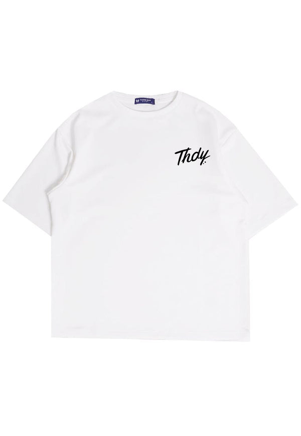 MTR91 Kaos Oversize Bahan Scuba Tebal "thdy superstar dakir" putih