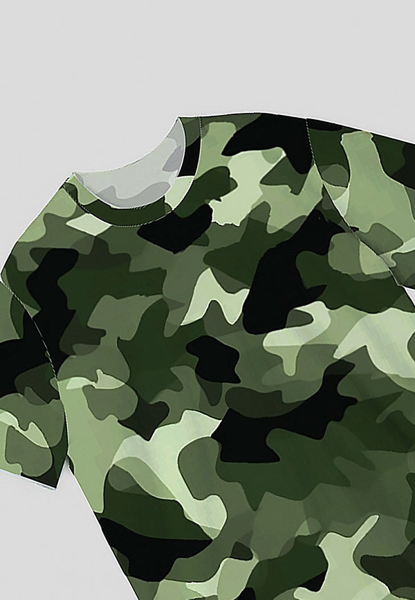 NX020 kaos oversize motif tentara camo abri green army full pattern full print