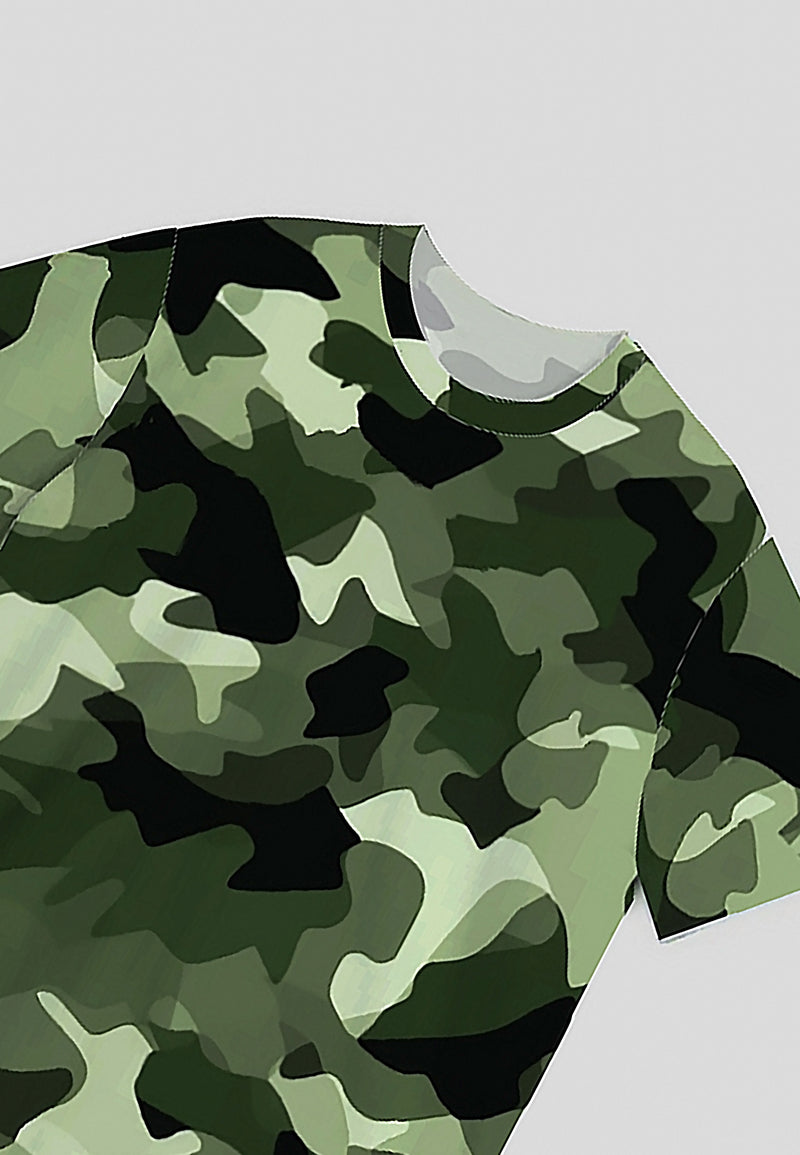 NX020 kaos oversize motif tentara camo abri green army full pattern full print