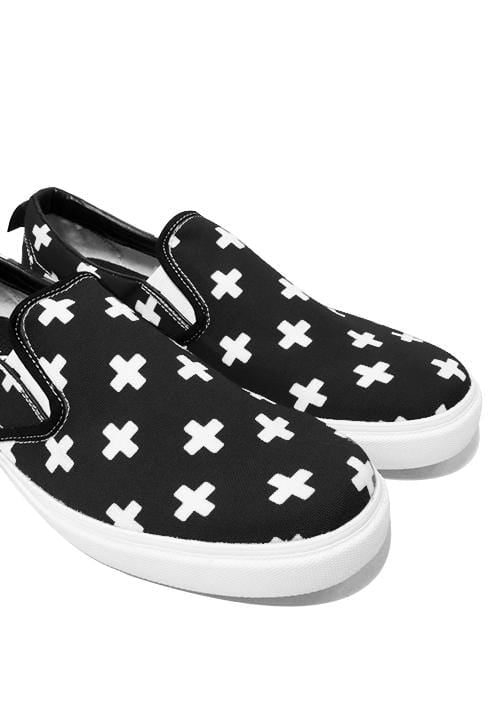 Nade NH021 Slip On Shoes Plus Signs Black
