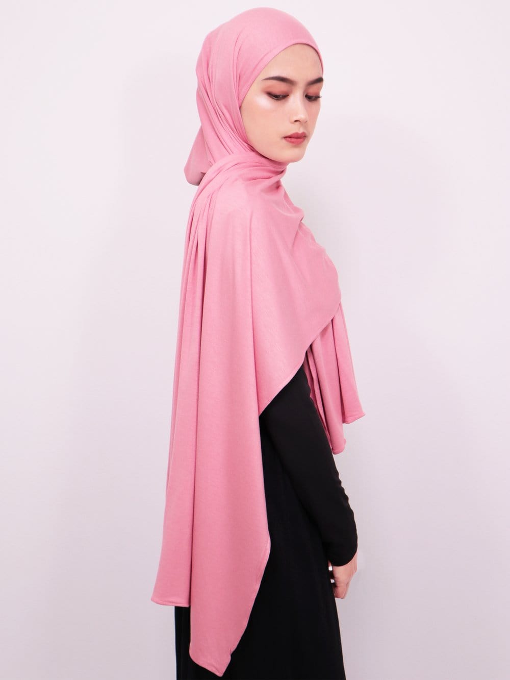 Daw Project DH068 Hijab Pashmina instan Pink