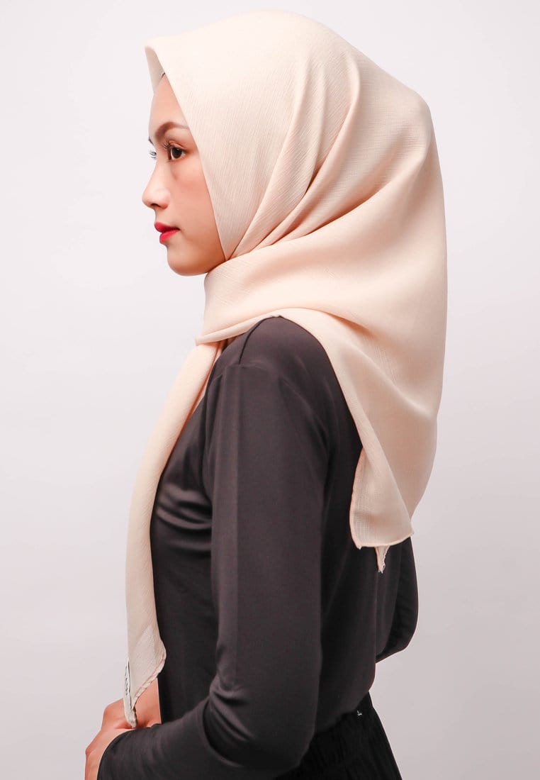 Daw Project DH054 Falencia Hijab Segiempat Coklat Susu