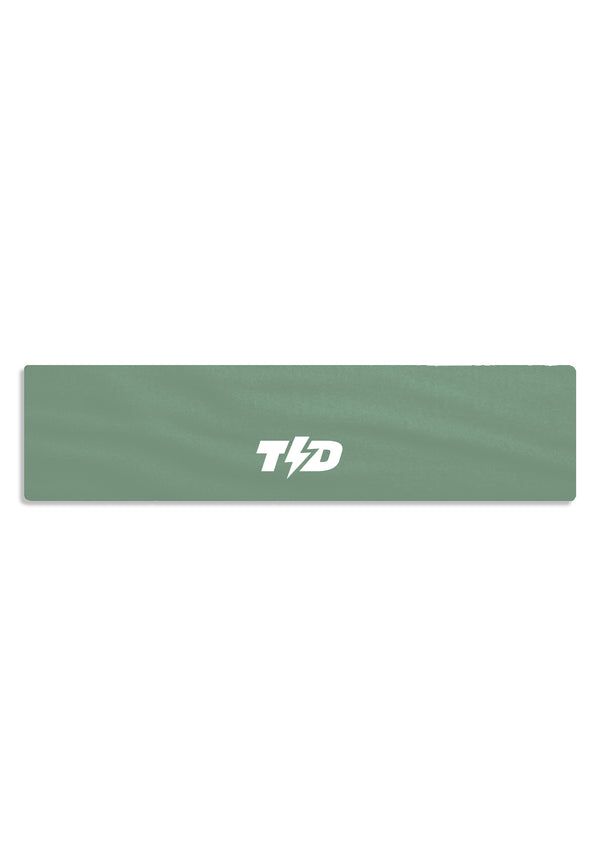 ABA10 Sweatband Headband Padel Tennis Lari Anti Bau , drifit, super stretch hijau sage Td Bolt