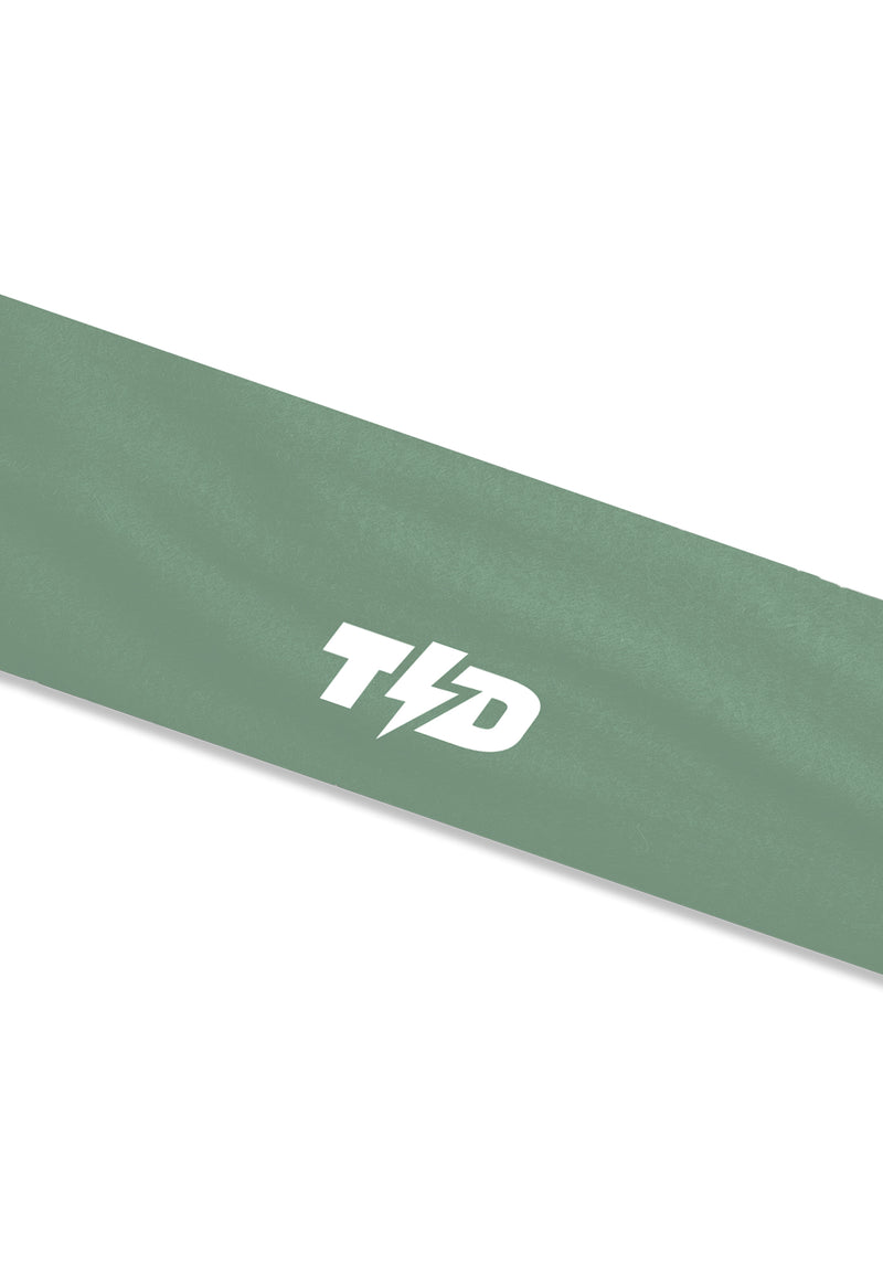 ABA10 Sweatband Headband Padel Tennis Lari Anti Bau , drifit, super stretch hijau sage Td Bolt