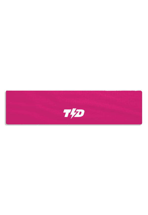 ABA11 Sweatband Headband Padel Tennis Lari Anti Bau , drifit, super stretch shocking pink Td Bolt