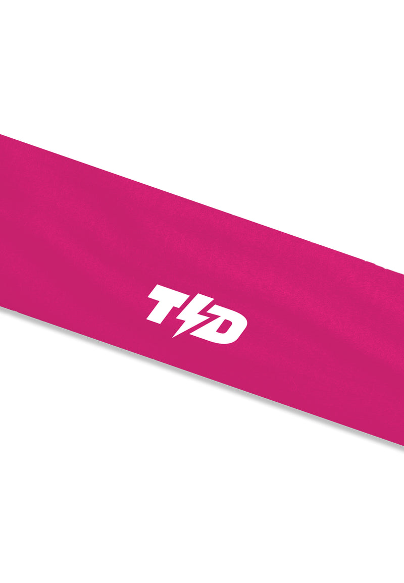 ABA11 Sweatband Headband Padel Tennis Lari Anti Bau , drifit, super stretch shocking pink Td Bolt