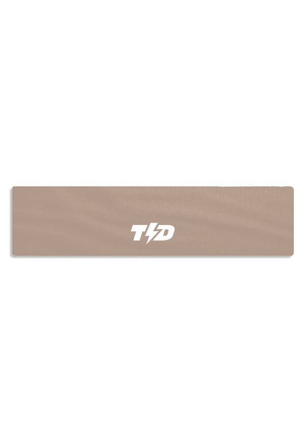ABA12 Sweatband Headband Padel Tennis Lari Anti Bau , drifit, super stretch coklat muda Td Bolt