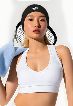 ABA15 Sweatband Headband Padel Tennis Lari Anti Bau , drifit, super stretch hitam Td Bolt