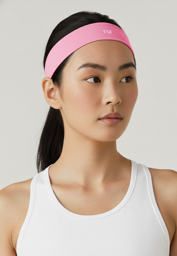ABA24 Headband Wanita Korean Style Olahraga Lari Padel Anti Odor drifit "candy pink"