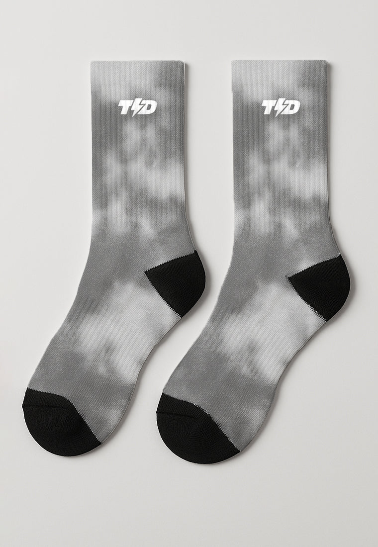 ABA27 Kaos Kaki Wanita Abu Tie Dye TdBolt