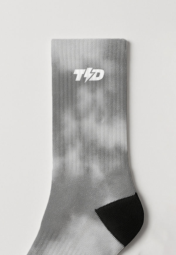 ABA27 Kaos Kaki Wanita Abu Tie Dye TdBolt