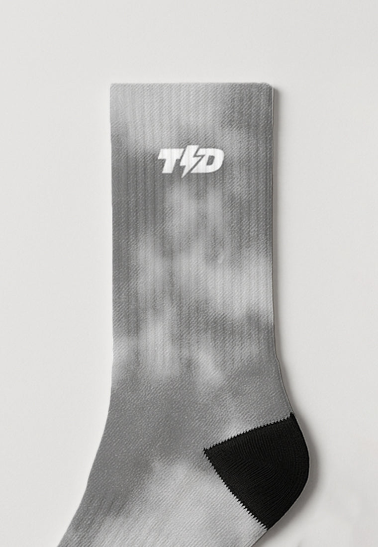 ABA27 Kaos Kaki Wanita Abu Tie Dye TdBolt