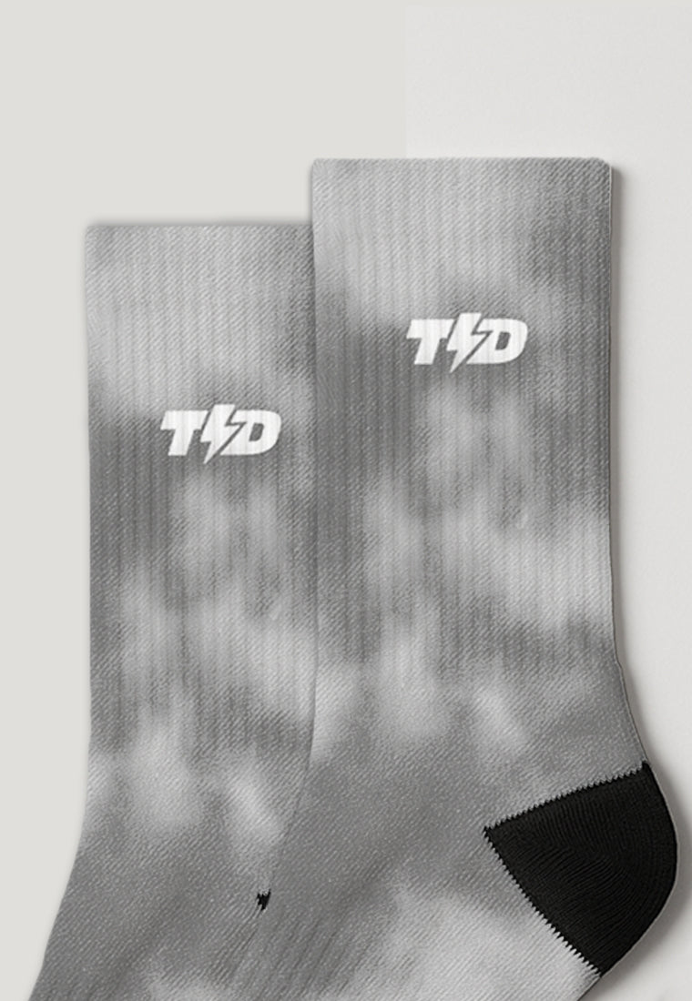 ABA27 Kaos Kaki Wanita Abu Tie Dye TdBolt