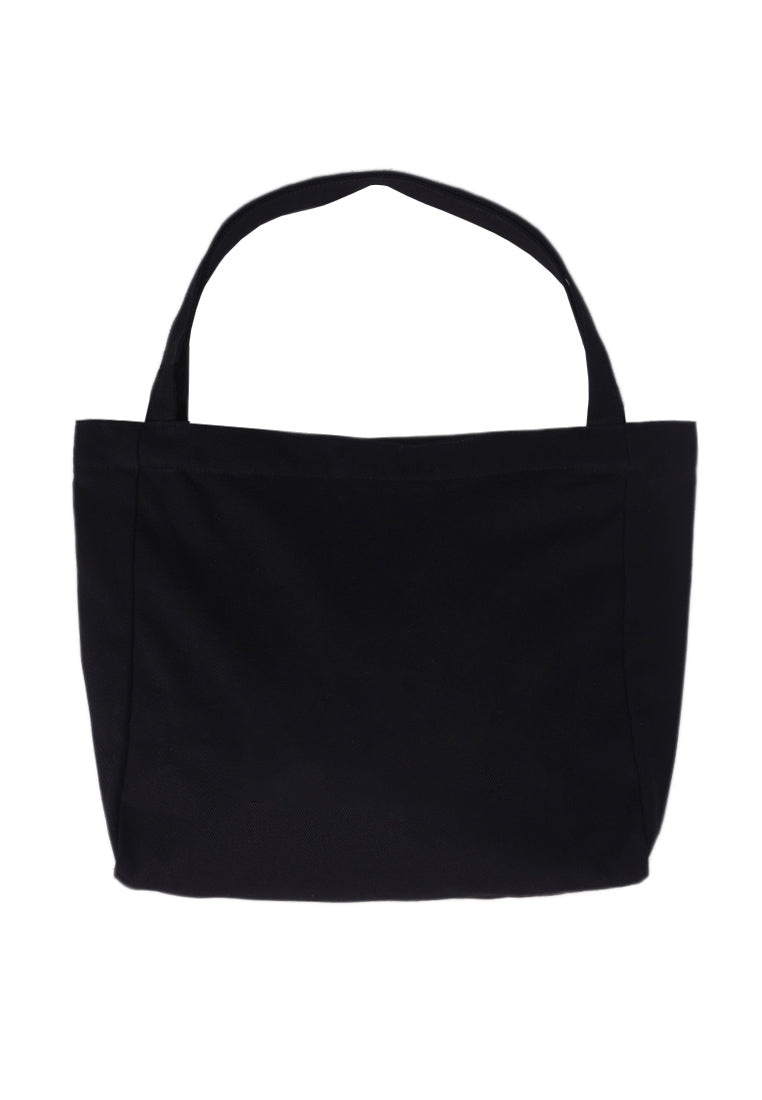 AMD04 totebag kanvas zipper besar hitam "thrdy wave" canvas tebal