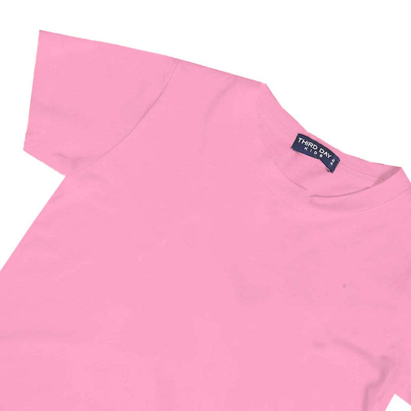 Td Kids KU032 kaos anak boy girl polos pink wild rose
