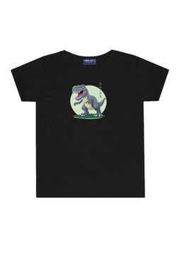 KU036 Kaos Anak Bahan Adem Halus "trex" hitam