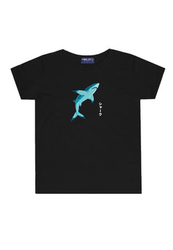 KU039 Kaos Anak Bahan Adem Halus "ikan hiu" navy