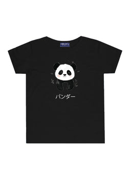 KU047 Kaos Anak Bahan Adem Halus "panda" hitam