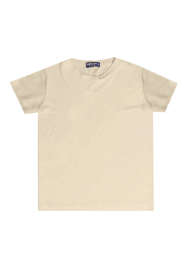 KU116 kaos anak boy girl polos cream