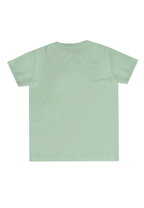 KU117 kaos anak boy girl polos hijau sage