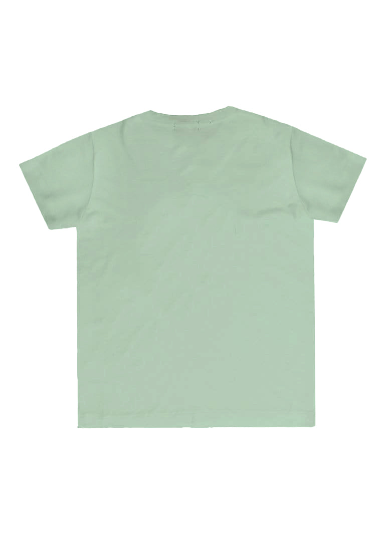 KU117 kaos anak boy girl polos hijau sage