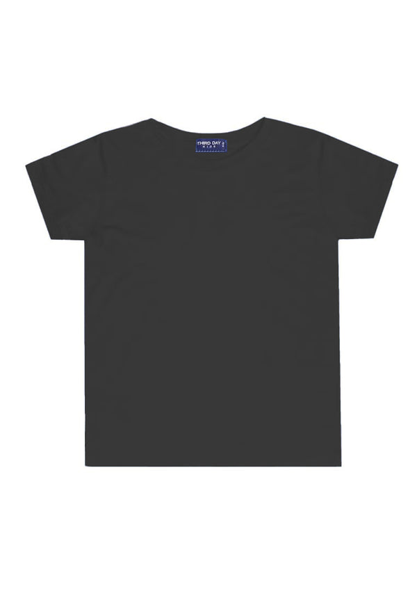 KU132 kaos anak boy girl polos denim abu tua