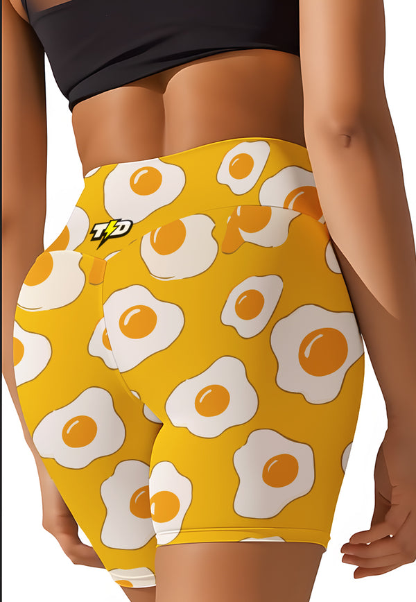 LB113 Celana Legging Td Bolt 5inch Gym Lari Yoga Crossfit "sunny side up egg"  kuning