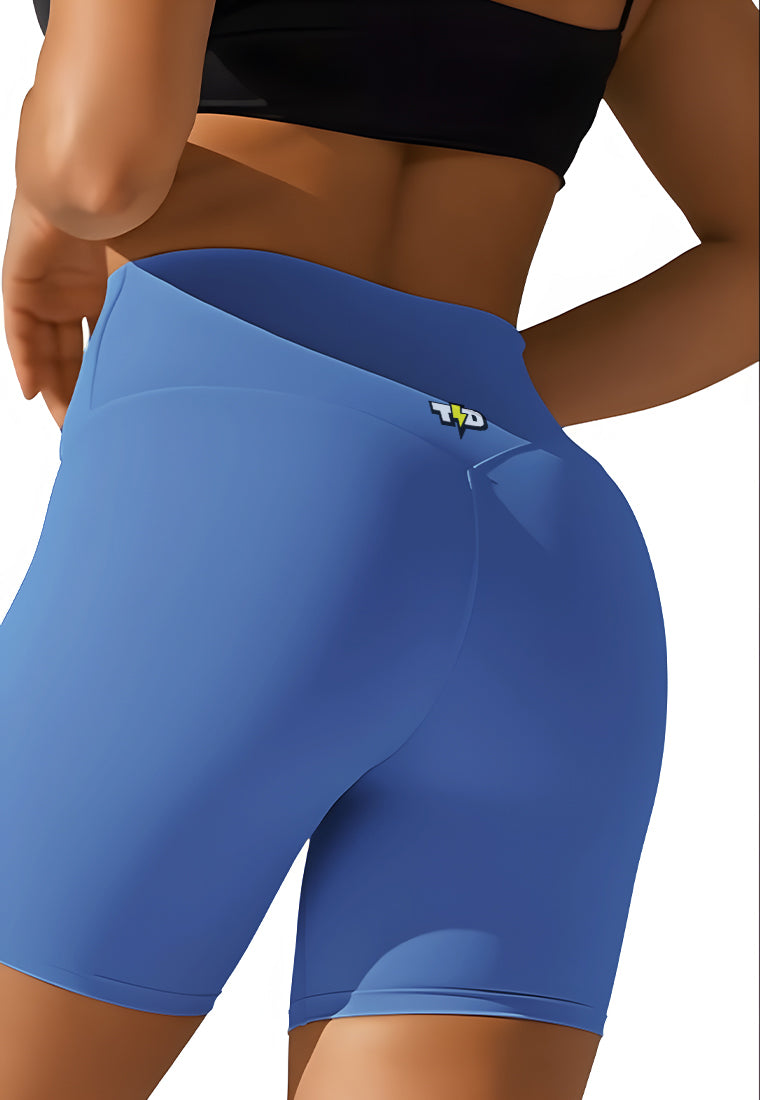 LB117 Legging Gym 5inch LuxStretch glow light blue