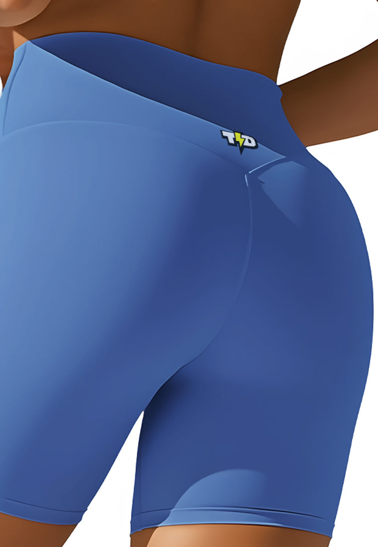 LB117 Legging Gym 5inch LuxStretch glow light blue
