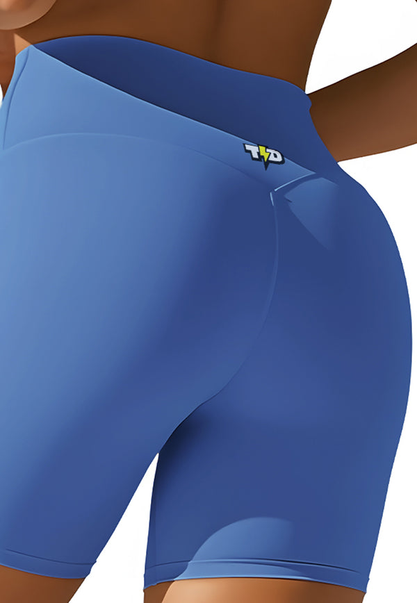 LB117 Legging Gym 5inch LuxStretch glow light blue