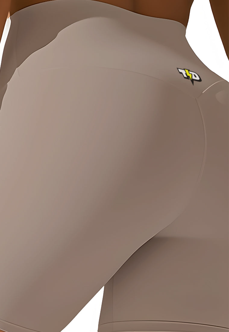 LB121 Legging Gym 5inch LuxStretch glow light brown