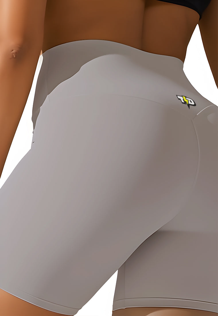 LB123 Legging Gym 5inch LuxStretch glow silver grey
