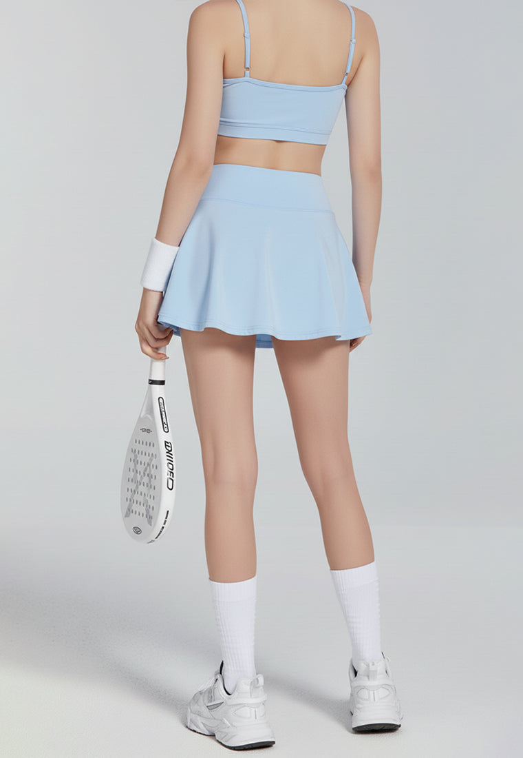 LB124 Rok Padel Tenis Wanita Skort Kantong TdBolt Biru Muda