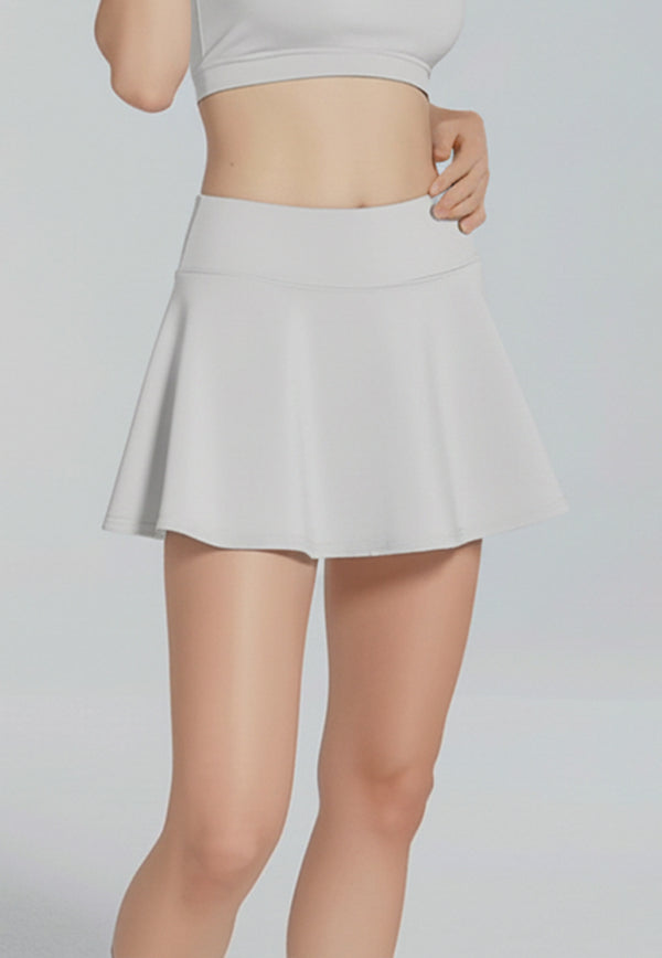 LB130 Rok Padel Tenis Wanita Legging inside Skort ada Kantong TdBolt oatmeal