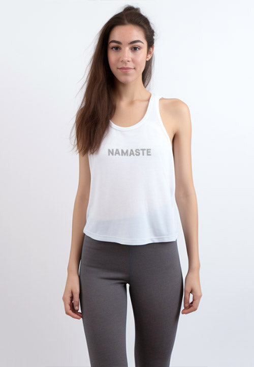 Td Active LS094 UAT Tanktop Yoga Namaste Putih