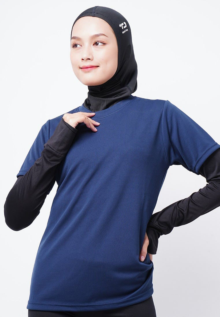 Td Active LSB33 S/S Kaos Olahraga Wanita Lds Sport Polos Navy