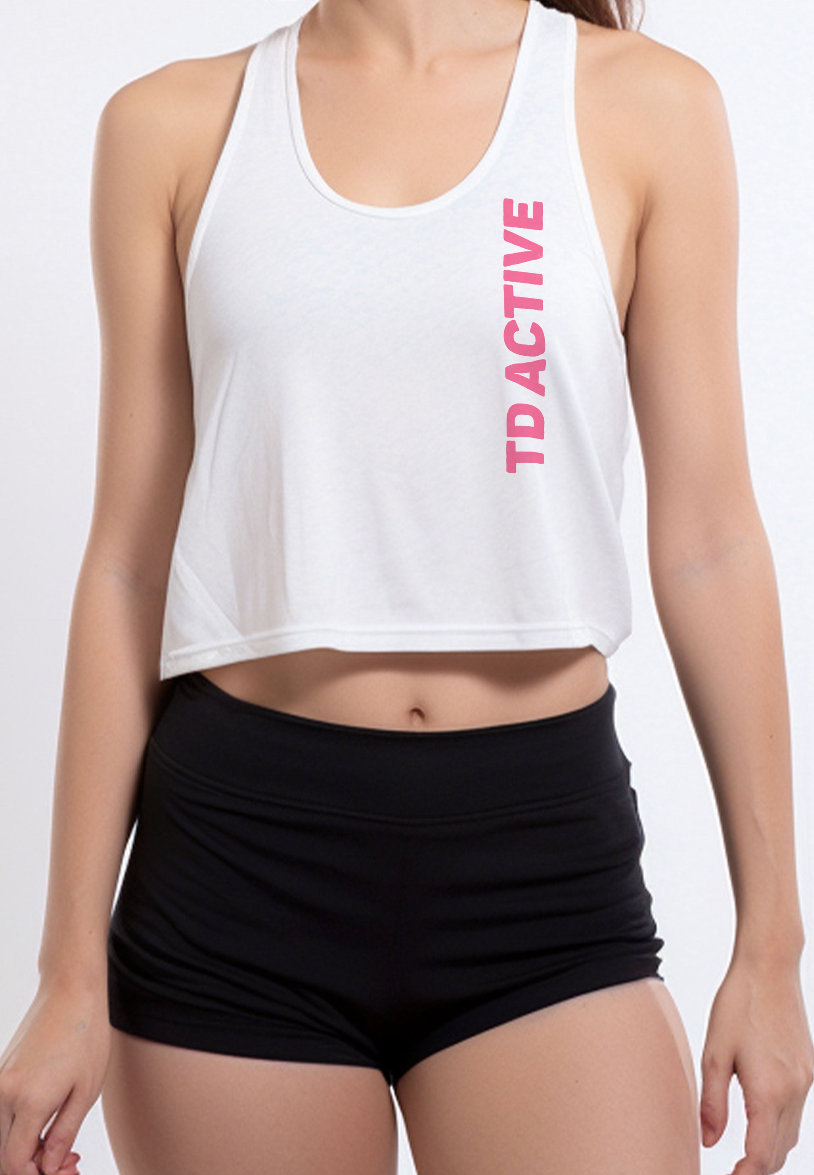 LSB48 tengtop tanktop tangtop olahraga gym pink putih running lari zumba tanpa busa tanpa bra UAT putih 