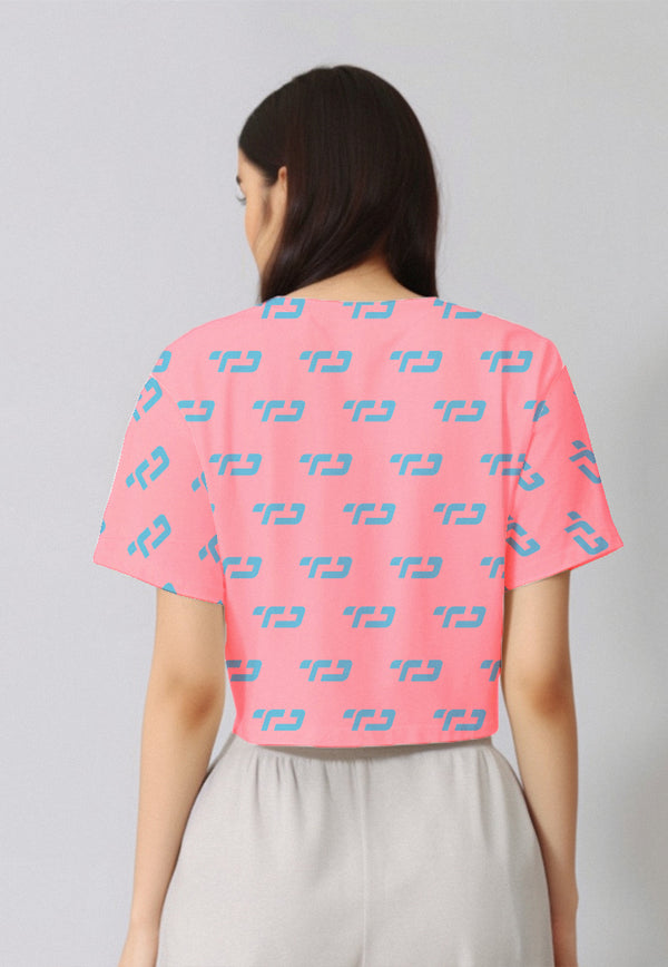 LSB74 crop top tees olahraga casual fit to xl "td cotton candy ice cream" drifit stretch