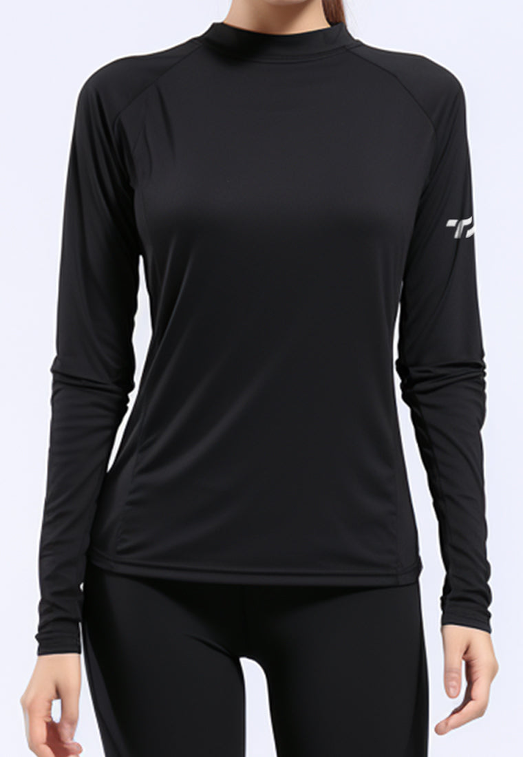 LSB76 baju olahraga drifit tangan panjang wanita hitam inner sport 