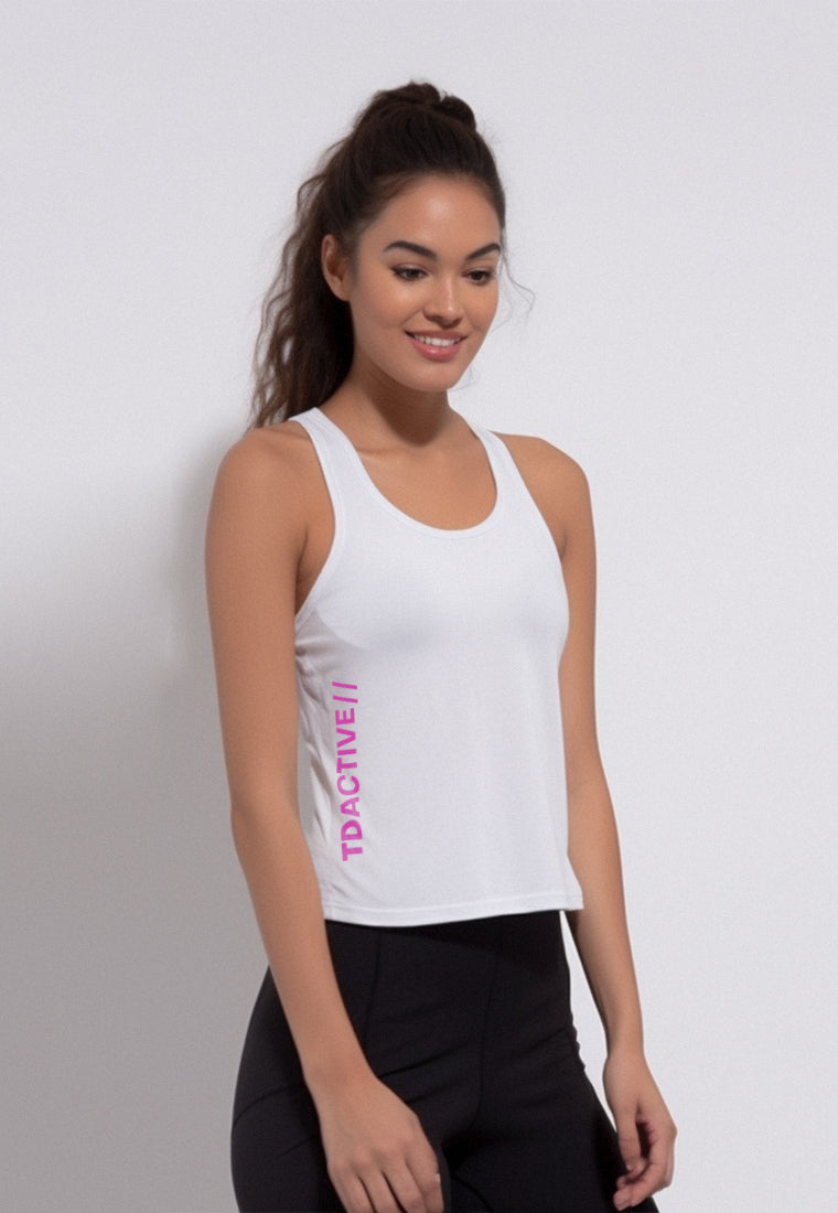 LSB79 kaos tank top putih crop olahraga sport gym yoga UAT 