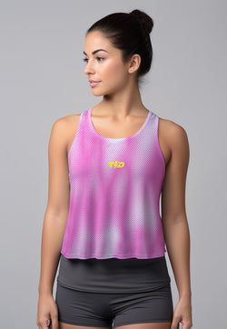 LSD65 Singlet Running Wanita Crop alien shocking pink airdrylite
