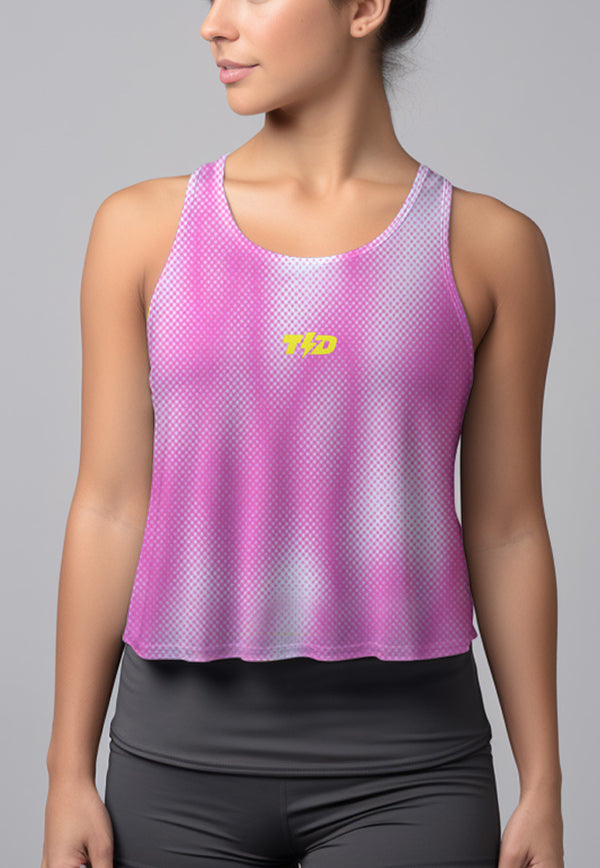 LSD65 Singlet Running Wanita Crop alien shocking pink airdrylite