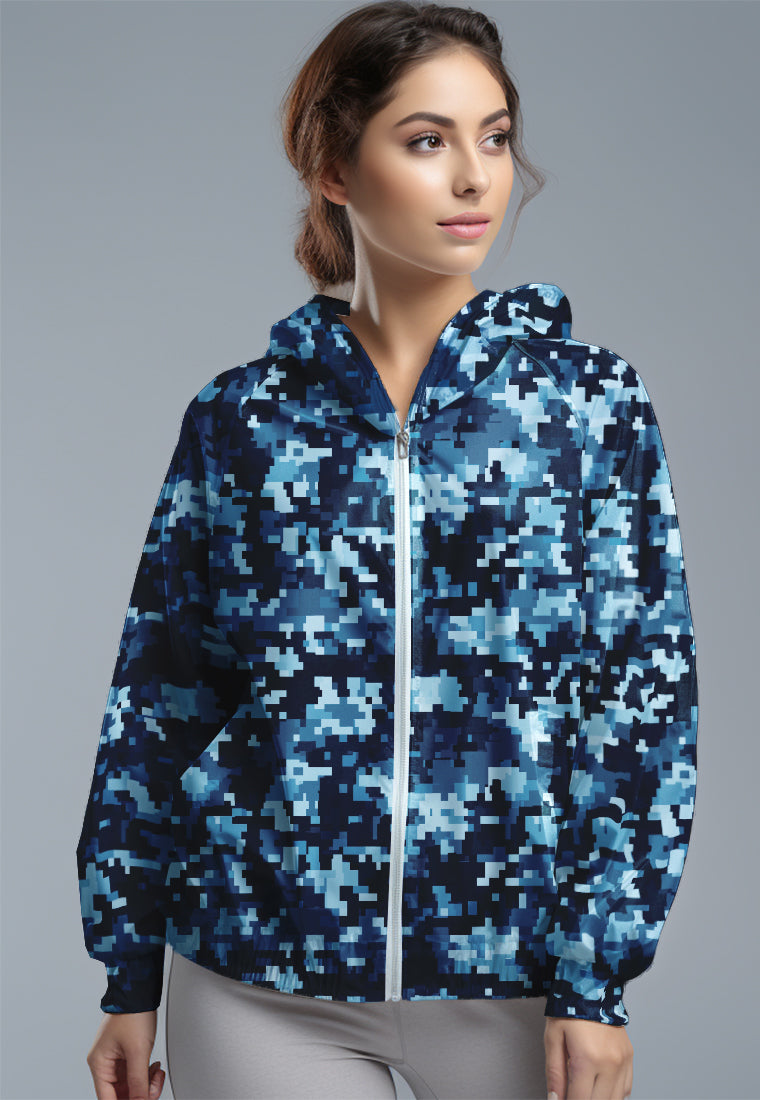 LSD71 Jaket Lari Olahraga Wanita Parasut motif 