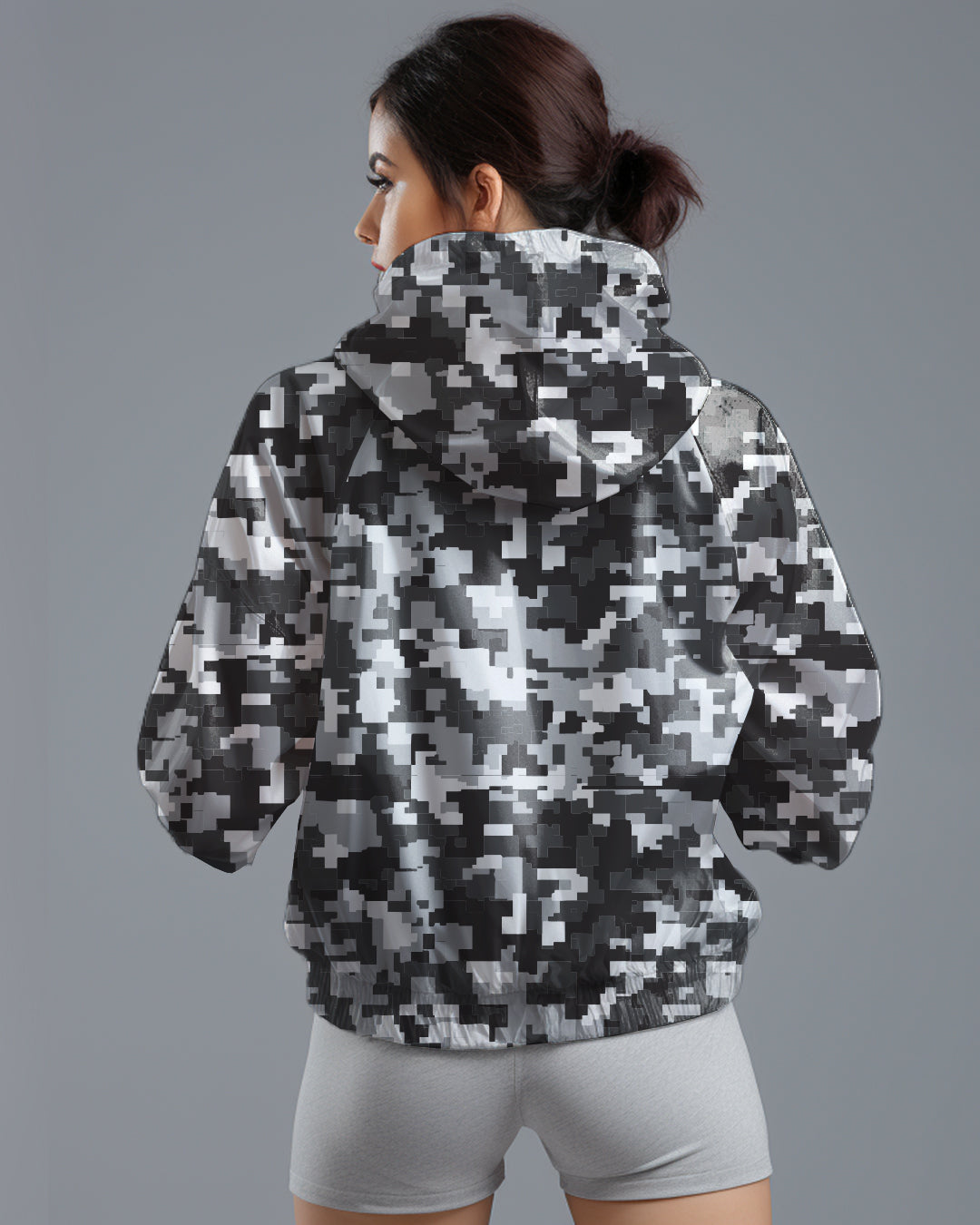 LSD72 Jaket Lari Olahraga Wanita Parasut motif 