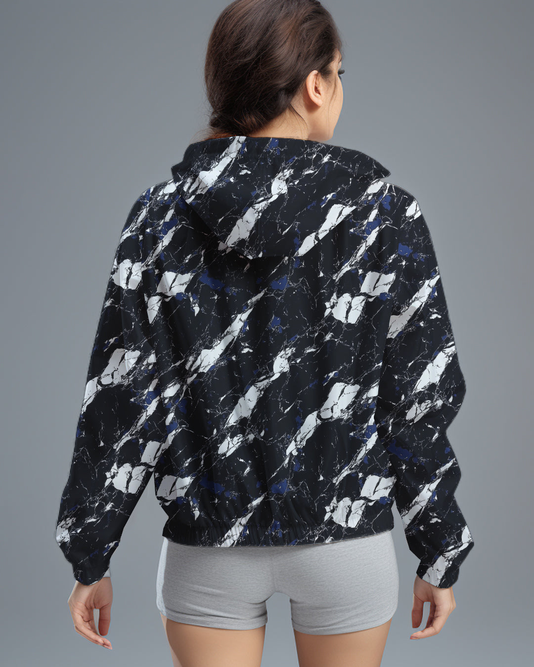LSD75 Jaket Lari Olahraga Wanita Parasut motif 