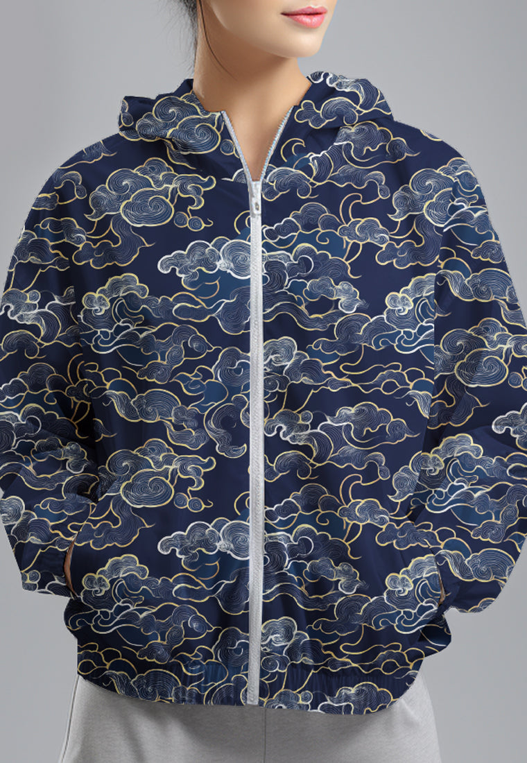 LSD78 Jaket Lari Olahraga Wanita Parasut motif 