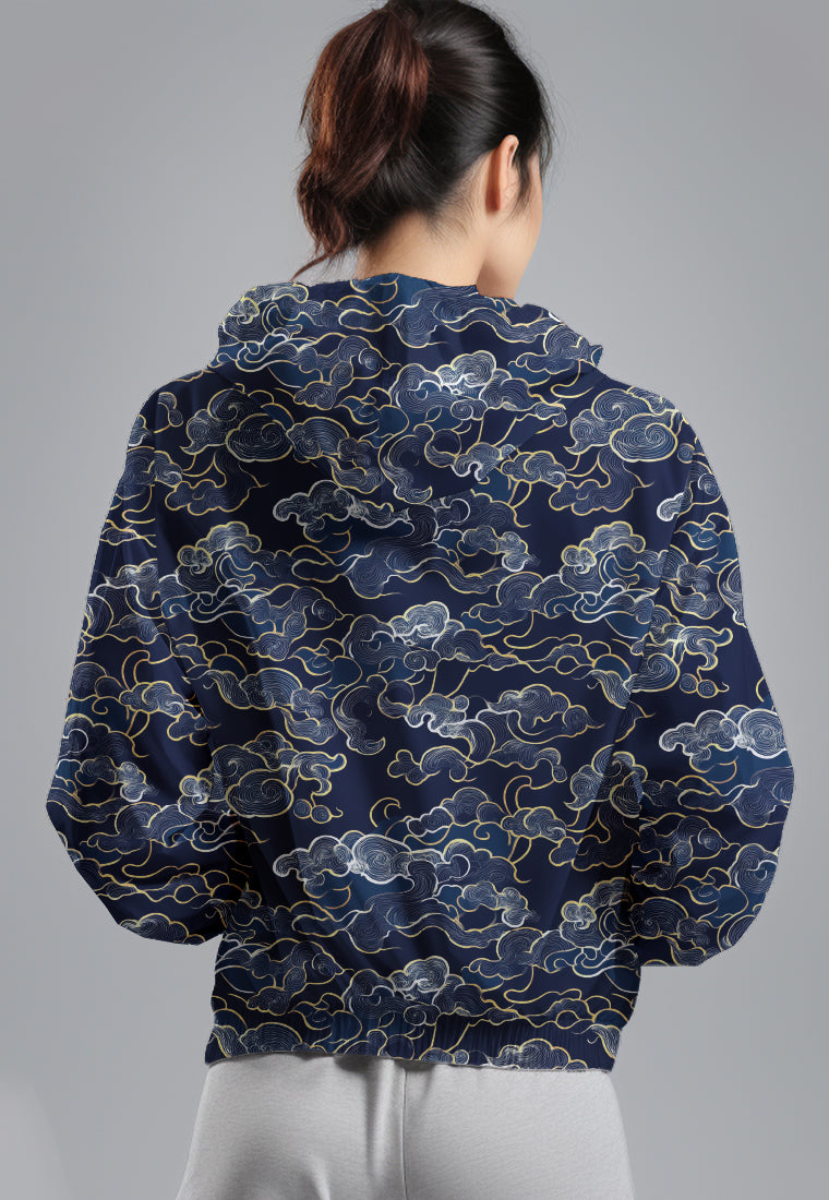 LSD78 Jaket Lari Olahraga Wanita Parasut motif 